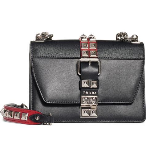 prada elektra shoulder bag|Prada Elektra Studded Leather Shoulder Bag.